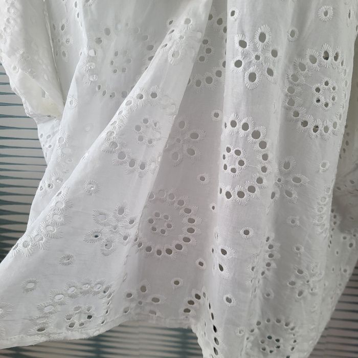 Chemise/blouse en dentelle blanche manches courtes neuve avec étiquette TU (44/48) Z Studio - photo numéro 6