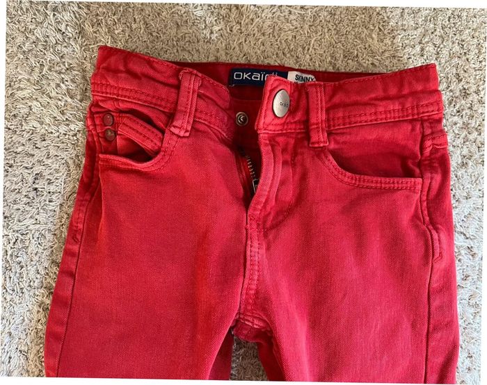 Pantalon rouge skinny Okaïdi taille 3 ans - photo numéro 5