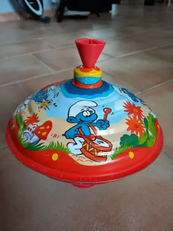 Toupie en tôle vintage Les Schtroumpfs LBZ