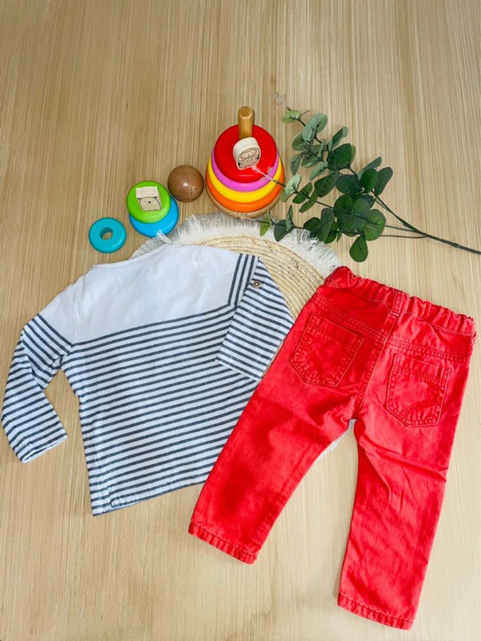 T-shirt et pantalon 18 mois garçon (80cm) - photo numéro 2