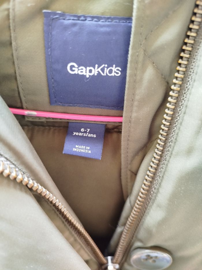 Manteau vert kaki gapkids 6 7 ans - photo numéro 3
