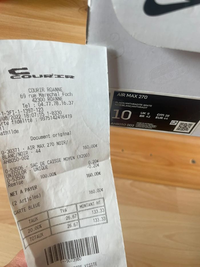 Air max 270 (avec ticket de caisse) - photo numéro 9