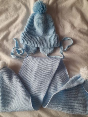 Ensemble hiver bonnet écharpe bébé mixte