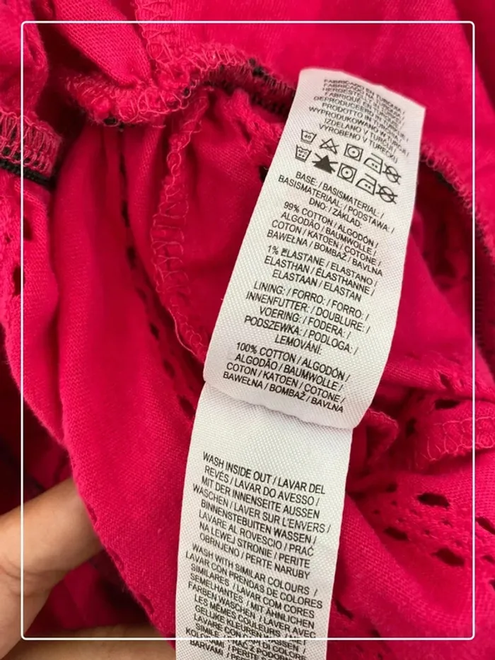 Top ajouré noué rose fuchsia Primark - photo numéro 10