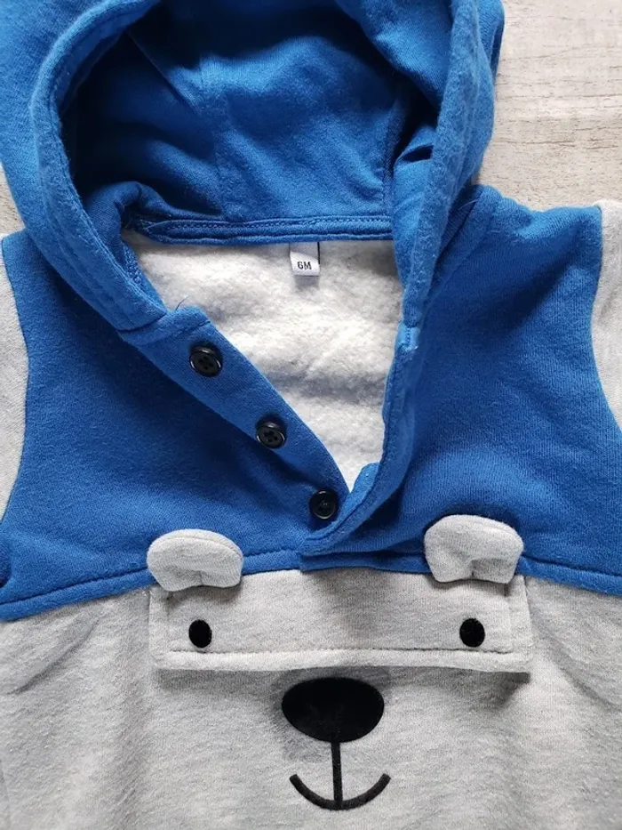 Jogging garçon 6 mois bleu et gris - photo numéro 4