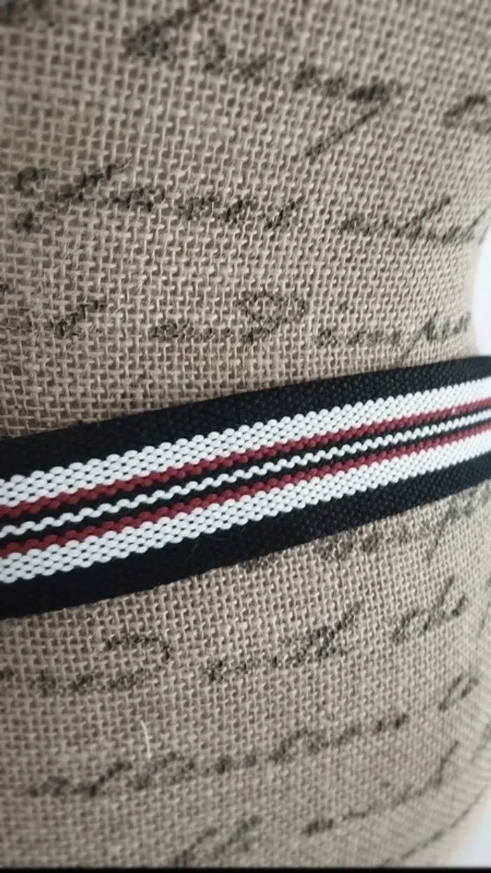 Ceinture rayée noir rouge et blanc - photo numéro 9