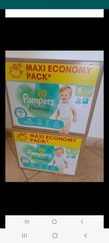 124 couches pampers harmonie taille 6