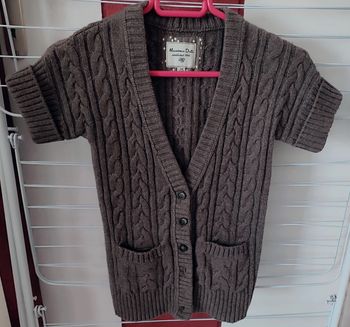 Gilet long manches courtes fille 7-8 ans / Massimo Dutti