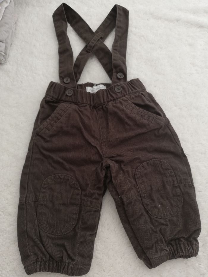 Salopette garçon marron 3 mois petit kimbaloo