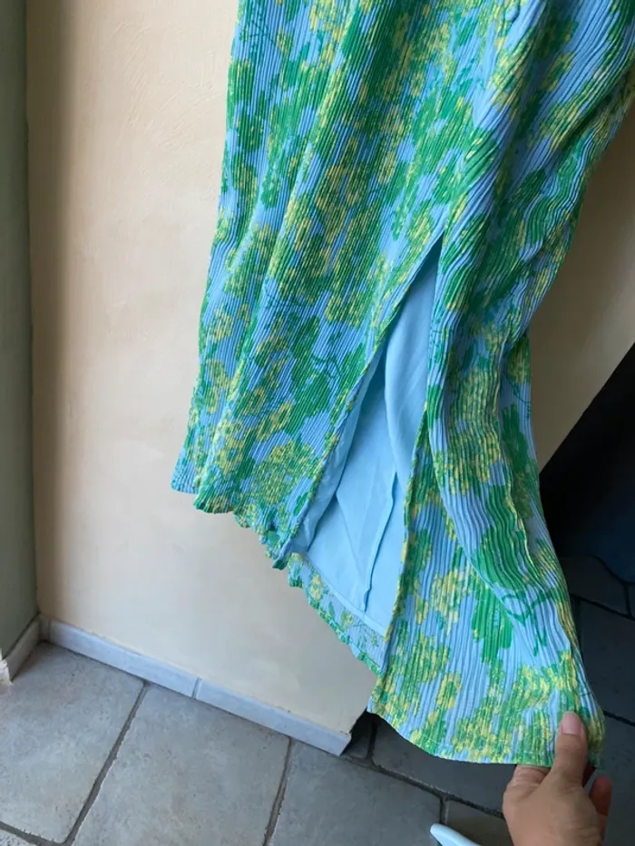 Robe midi à motifs tons verts Asos 42 neuve - photo numéro 7