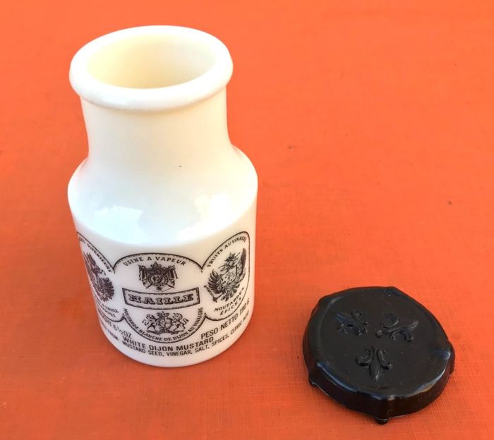 Ancien pot à moutarde en opaline Maille depuis 1747 - photo numéro 7
