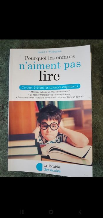 Livre pourquoi les enfants n'aiment pas lire