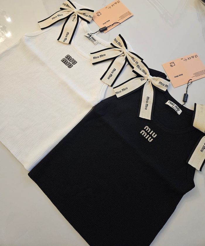 Lot de 2 débardeur Miu Miu noir et blanc