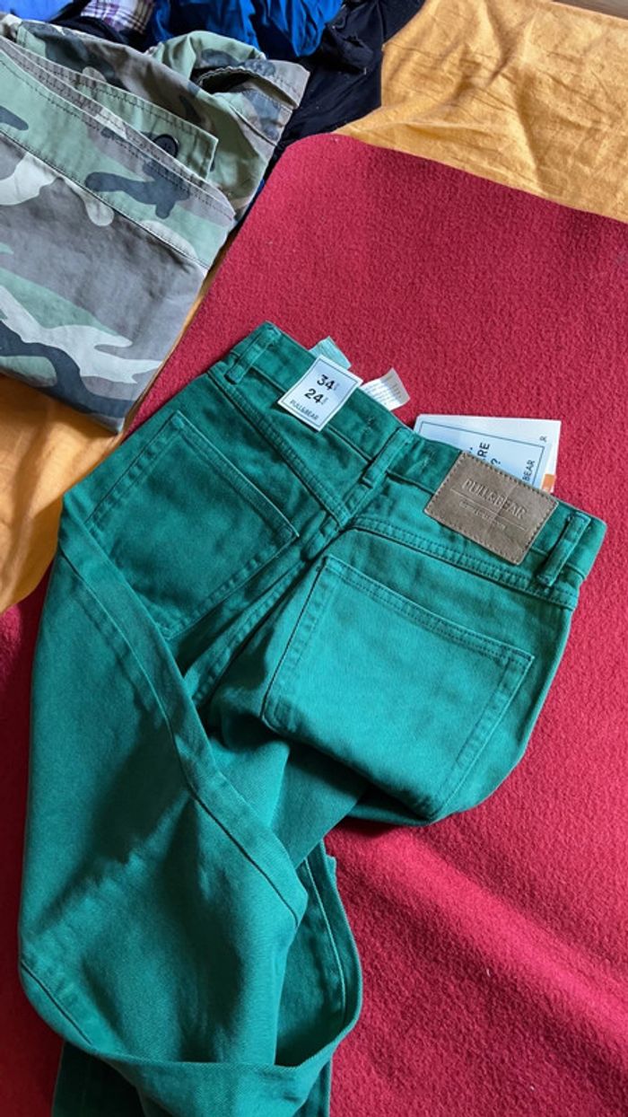 Joli jean vert neuf avec étiquette taille 34 - photo numéro 4