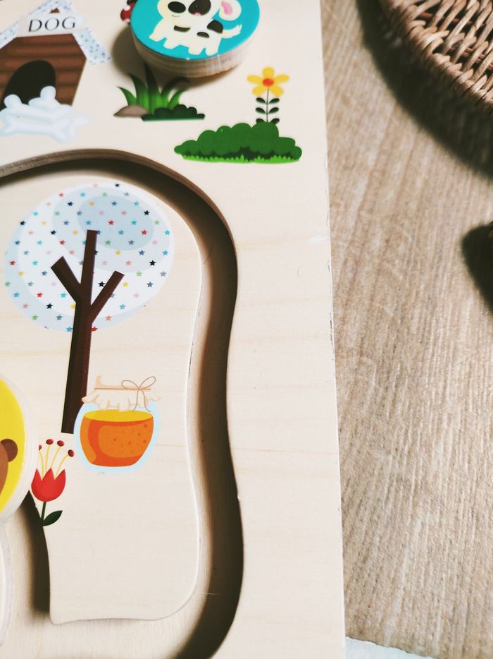 🐵 Puzzle labyrinthe les animaux à glisser en bois marque Wood n play - photo numéro 3