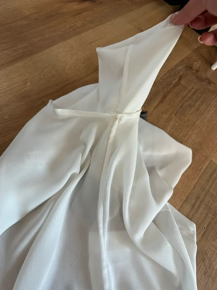 Chemisier Claudie Pierlot blanc et argenté taille 36 - photo numéro 5
