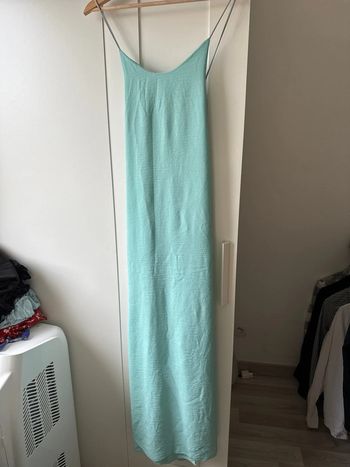 Robe longue bleu turquoise