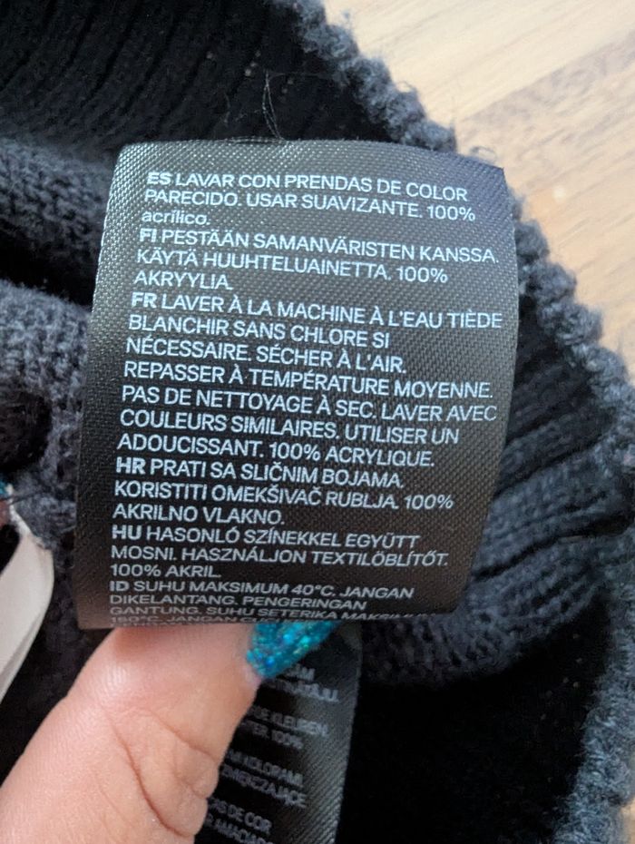 Pull H&m gris foncé acrylique taille 6-8 ans - photo numéro 3