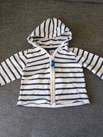 Veste gilet marinière petit bateau 12 mois