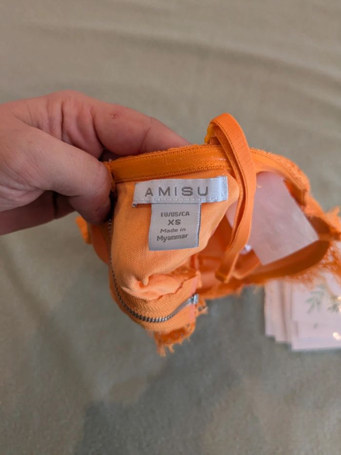 Bralette orange XS - photo numéro 3