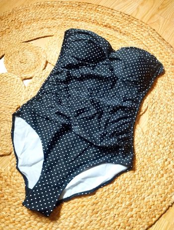 Maillot de bain pin UP noir à pois 42/44