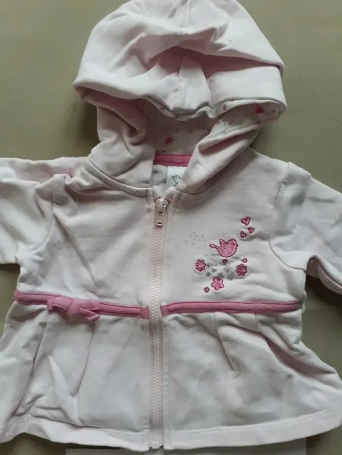 Gilet zippé à capuche 3 Mois - photo numéro 2