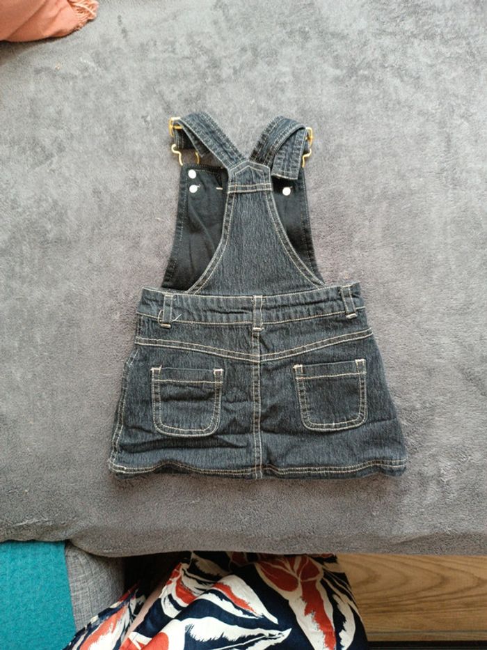 Robe salopette jean noir - photo numéro 5