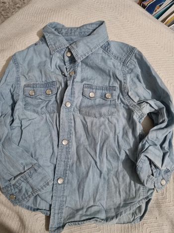 Chemise bleu jeans kiabi 18 mois