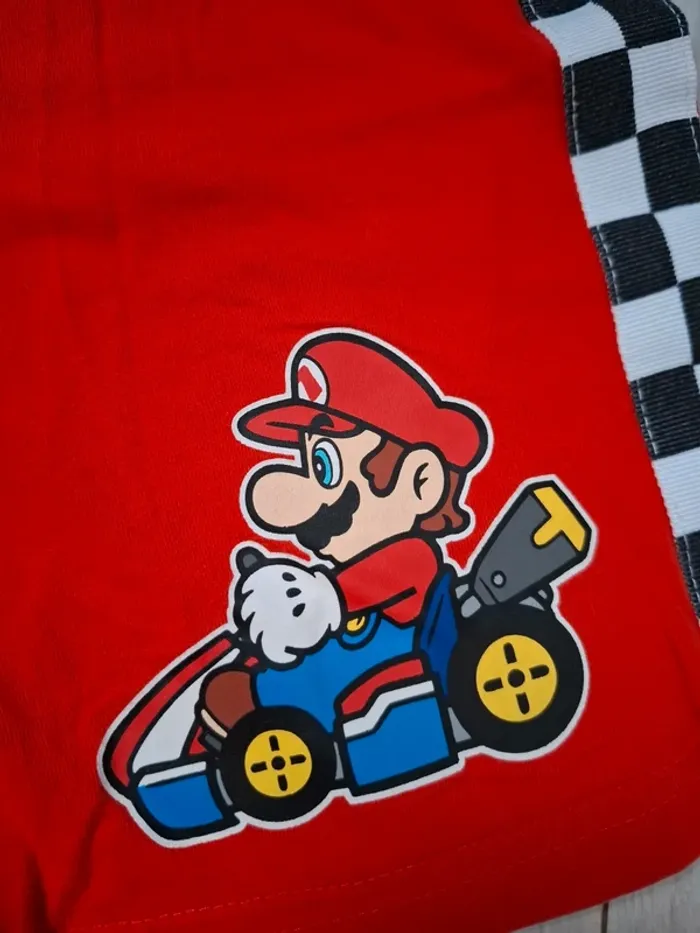 Pyjama Mario 134 cm 8 ans orange et blanc - photo numéro 3