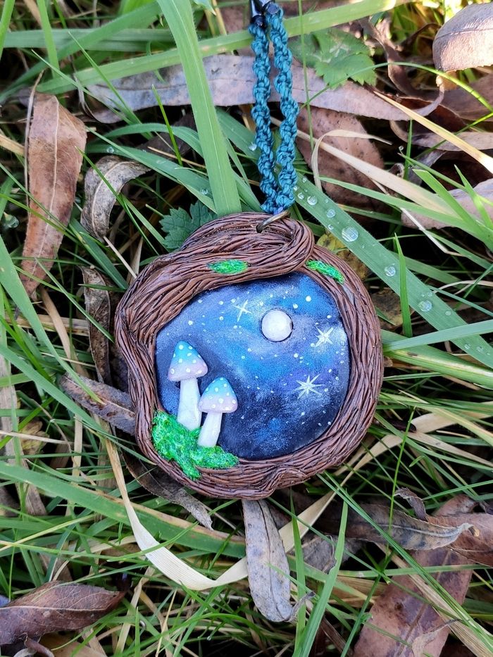 Collier champignon féerique fait main - photo numéro 7