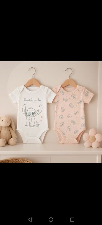 Lot de 2 bodies Disney Stitch – Taille 3 mois