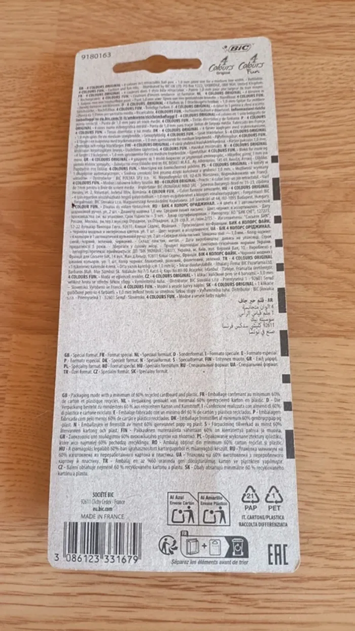 Blister de 3 crayons Bic 4 couleurs - Neuf - photo numéro 2