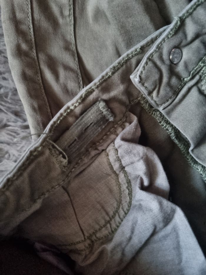 Jean skinny kaki style cargo taille XS 14ans - photo numéro 4