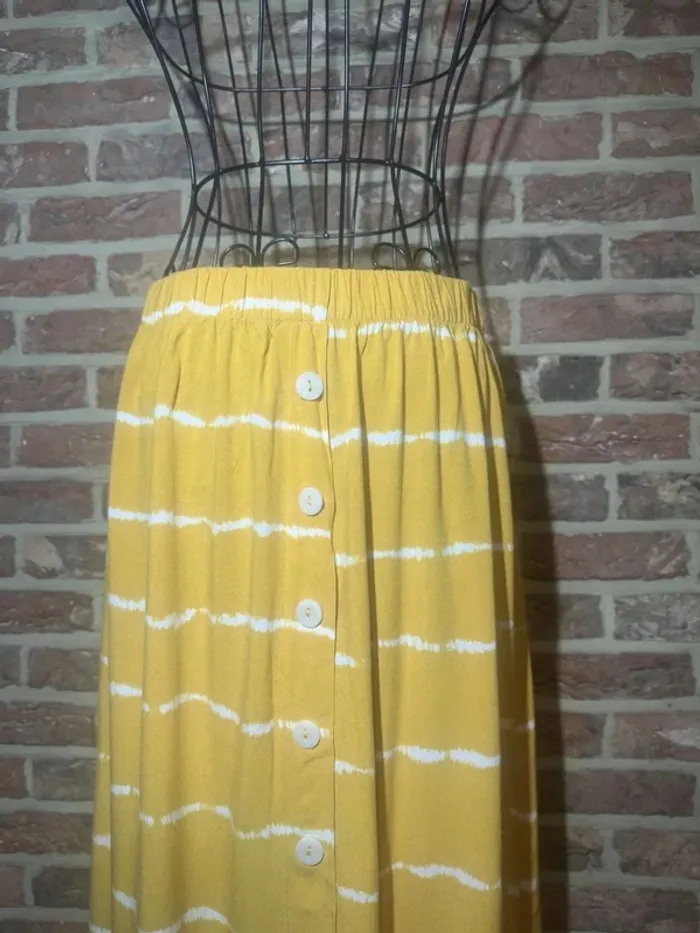 Jupe jaune et blanche Only Taille L / 40 - photo numéro 2