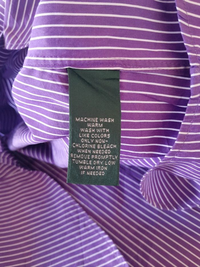 Belle chemise brodé poignet RL Lauren Ralph Lauren très bon état - photo numéro 6
