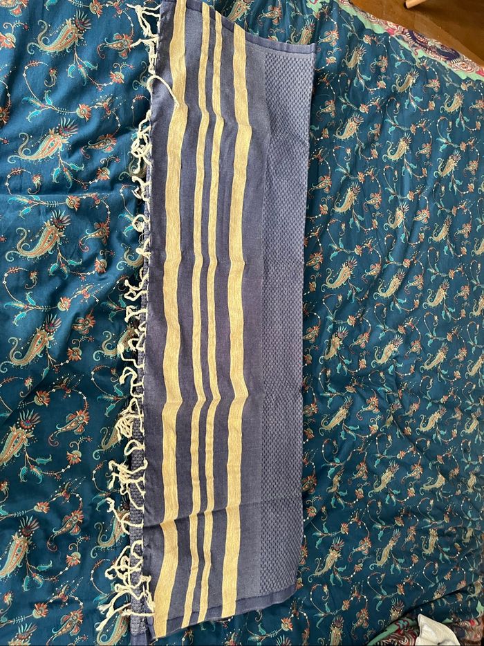 Belle fouta bleue et or - photo numéro 5