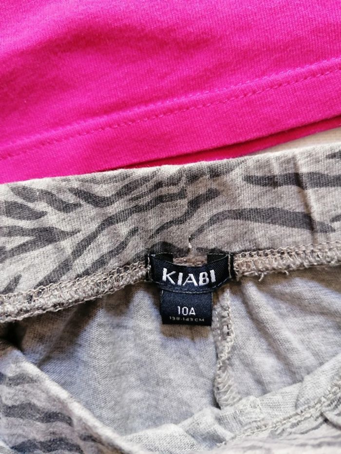 Pyjama short complet zèbre Kiabi taille 10 ans - photo numéro 5