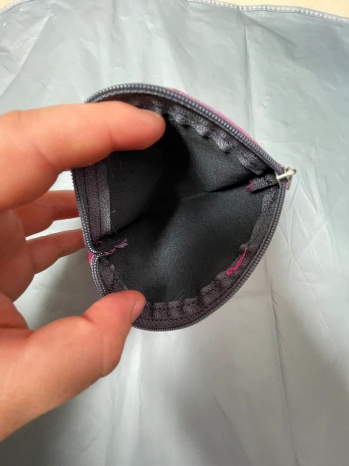 Petit porte-monnaie violet et rose - photo numéro 4