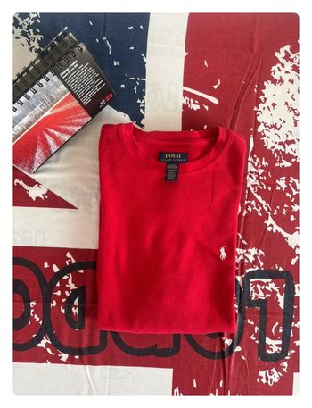 Sweat nid d’abeille rouge Ralph Lauren taille Xl