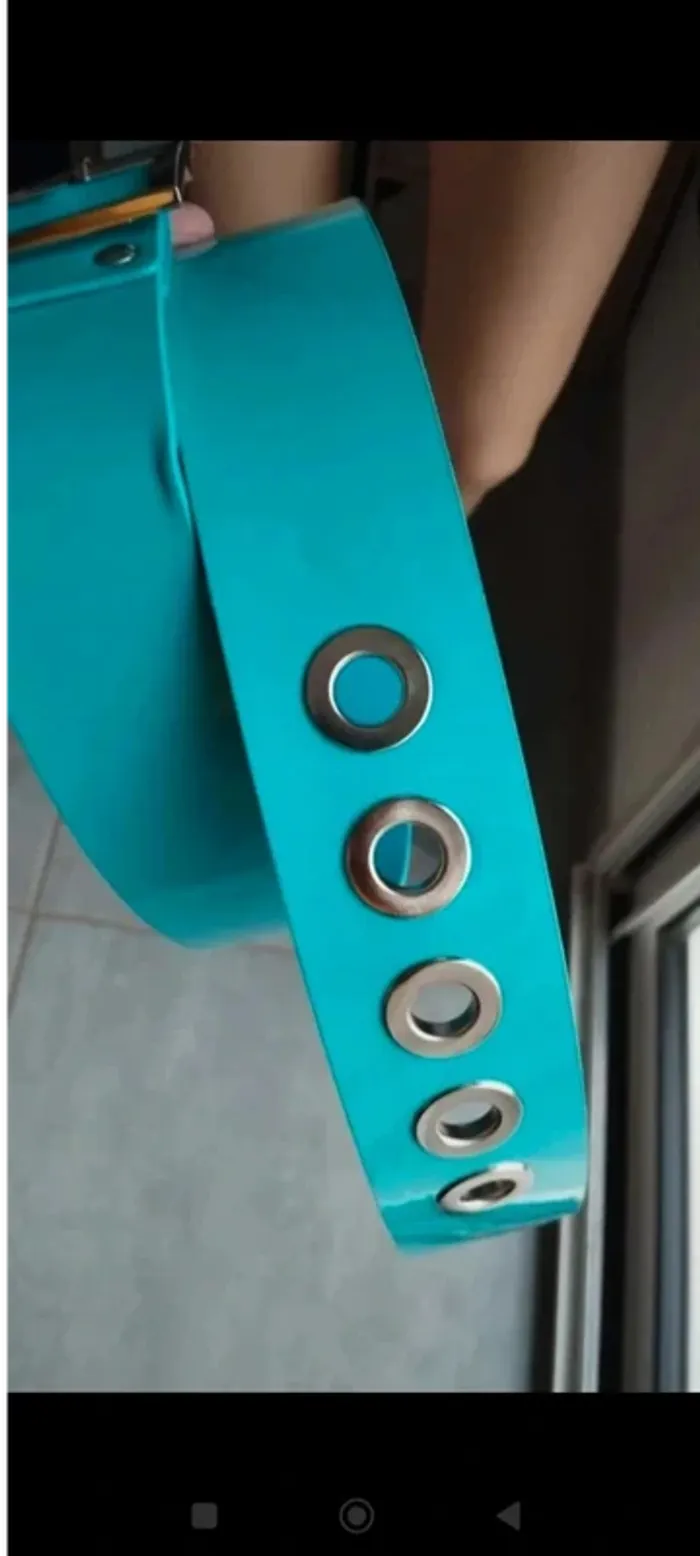 Ceinture bleu brillante 85 cm femme - photo numéro 3