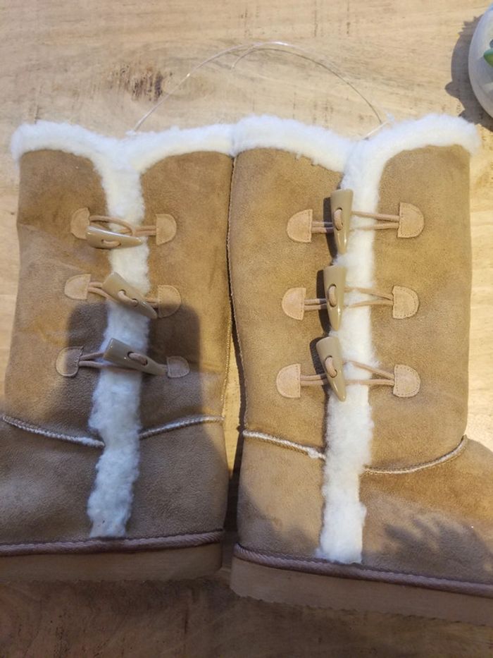 Bottes fourrées camel - photo numéro 3