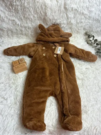 Combi pilote lapin fausse fourrure BB&Co taille 6-12 mois