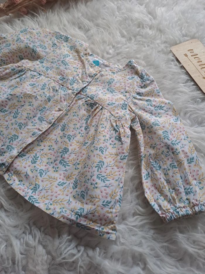 Blouse fleurie tex 6mois - photo numéro 2
