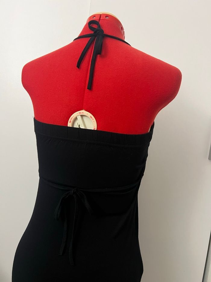 Robe longue drapée noire - photo numéro 5