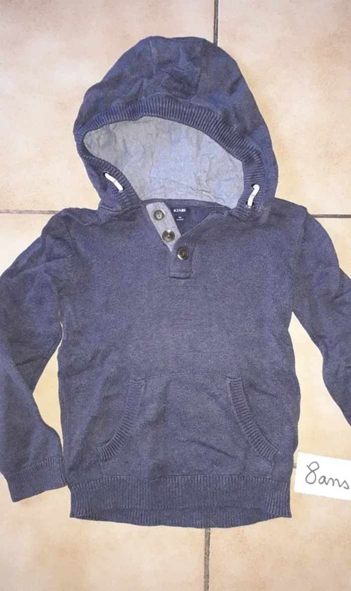 Pull à capuche 8 ans garçon - photo numéro 2