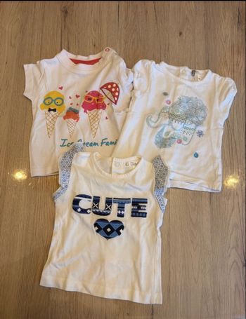 Lot tee shirts 3 mois 