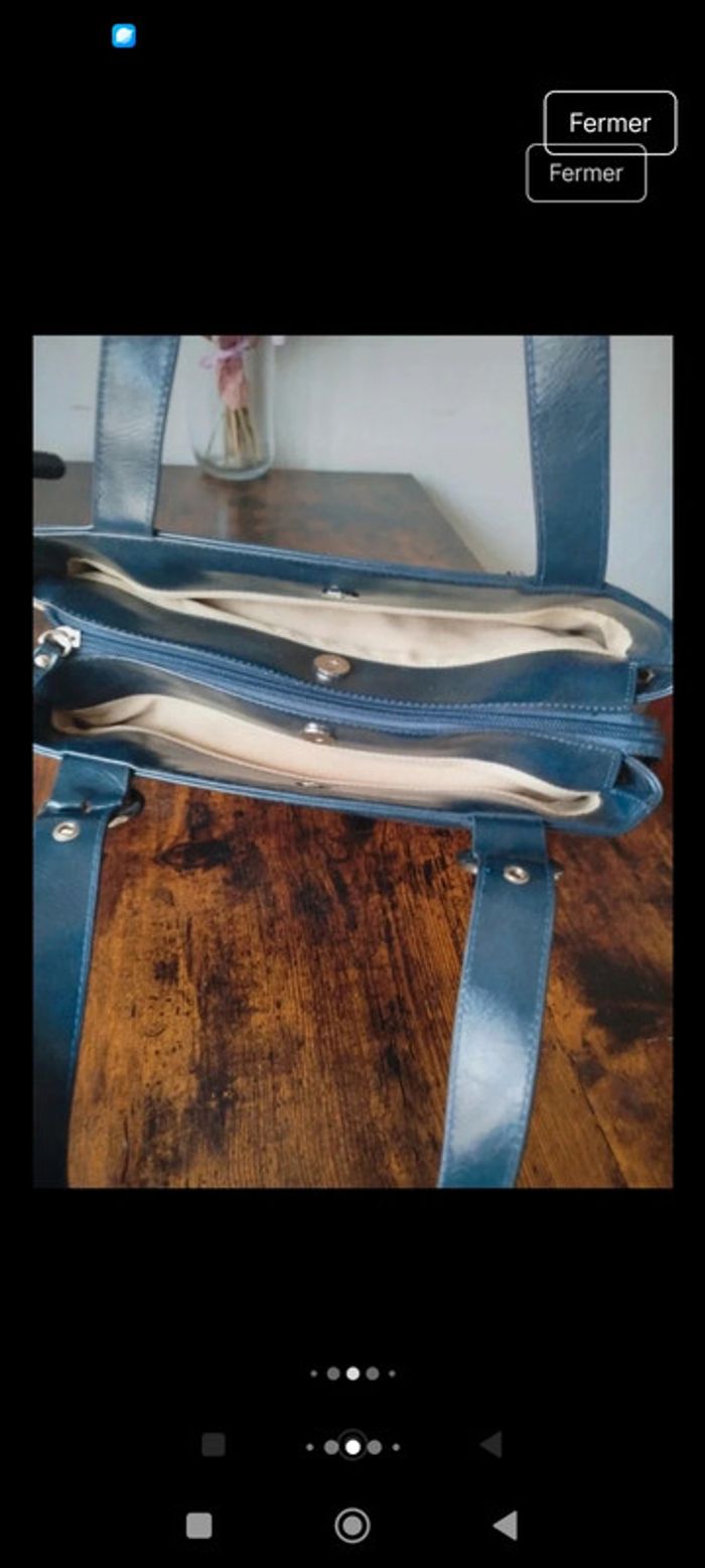 Sac à main cuir style vintage dressing excellent état - photo numéro 10
