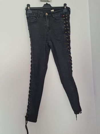 Jean slim noir lace