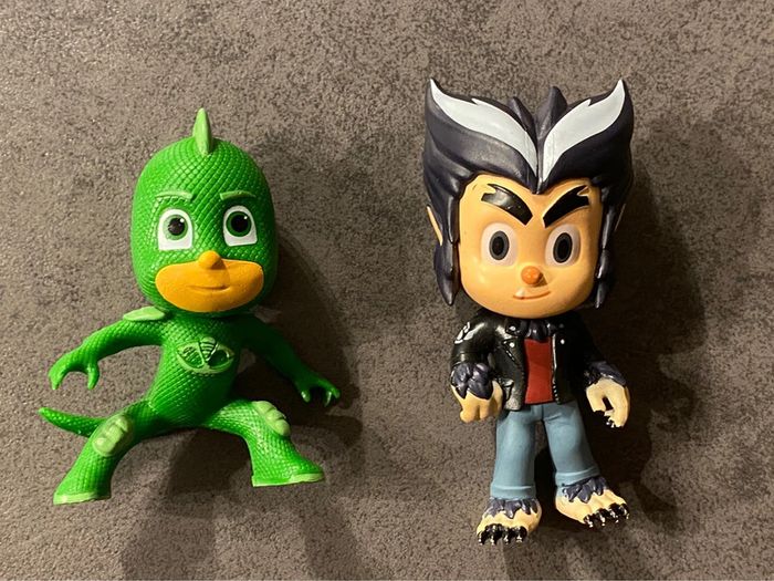 Figurines Glu-Glu + Farfeloup Pyjamasques
