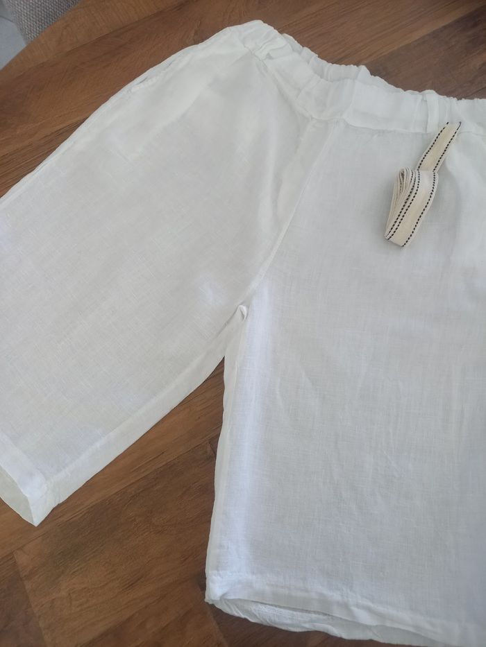 Bermuda blanc en lin TU
